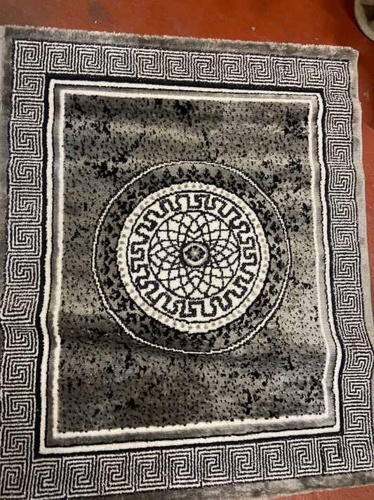 Grey glitter door mat