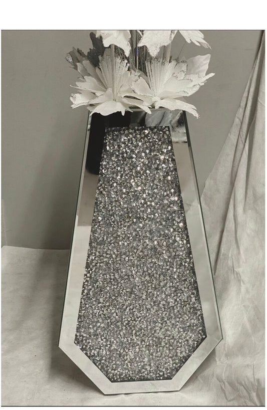 Crushed glass crystal vase 70cm