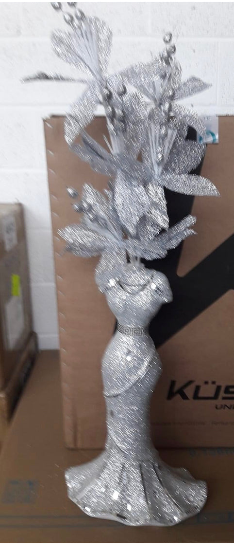 Lady vase and flowers