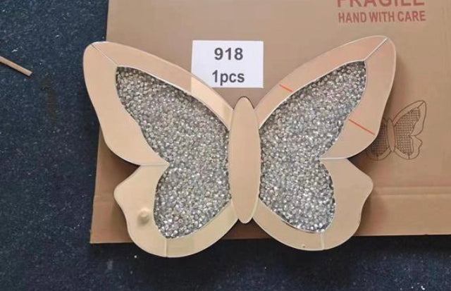 Crushed glass wall hung butterfly