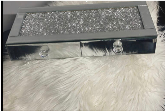 Crushed glass jewellery box