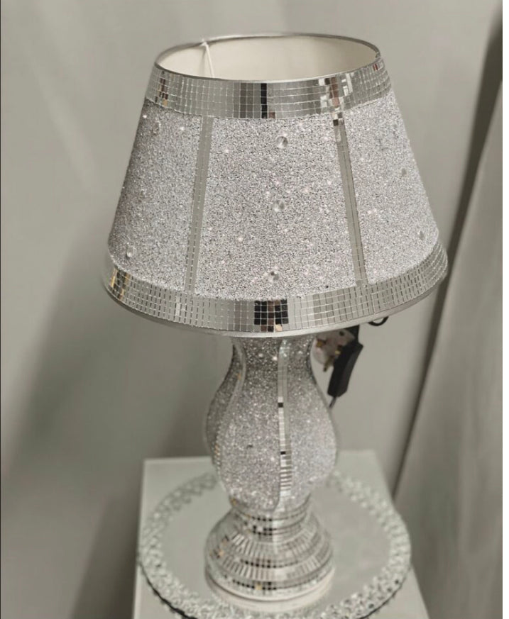 Crushed diamond bling lamp