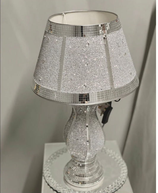 Crushed diamond bling lamp