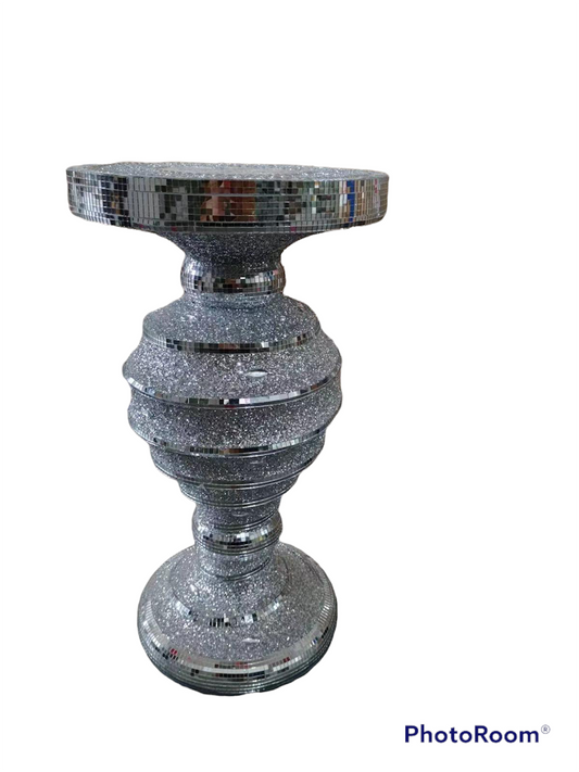 Bling crushed diamond side table