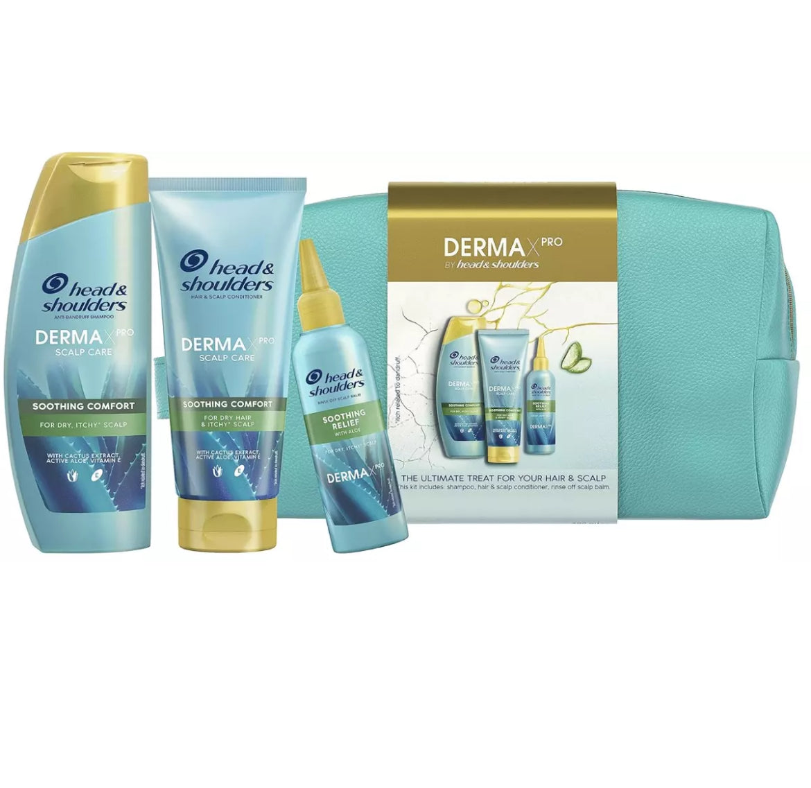 Head & Shoulders DERMAXPRO Anti Dandruff Shampoo & Conditioner Set + Scalp Treatment, Fight Dandruff, Itchy & Dry Scalp, with Aloe Vera & Vitamin E